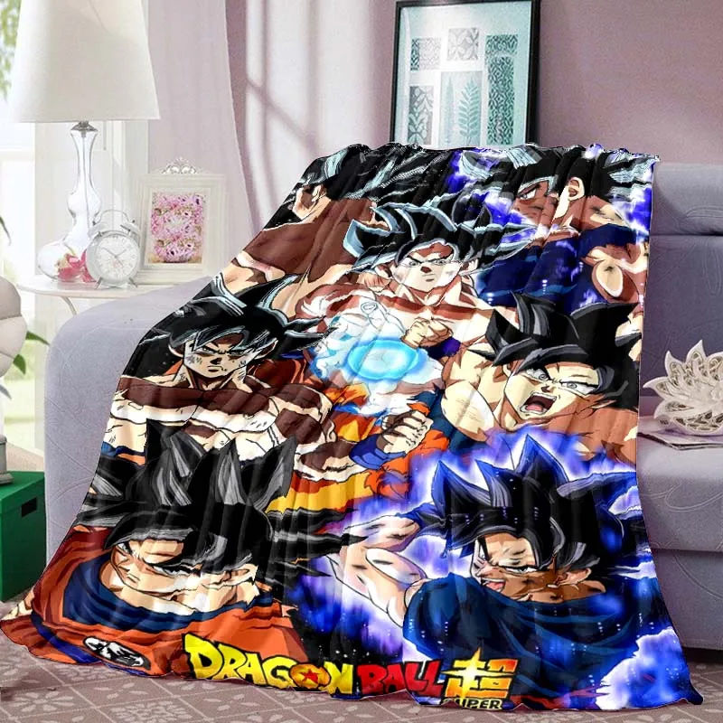 Dragon Ball Print Blanket Warm  Comfortable Flannel Blanket Suitable for Bedrooms, Sofas, Beds, Chairs, Picnics, Travel
