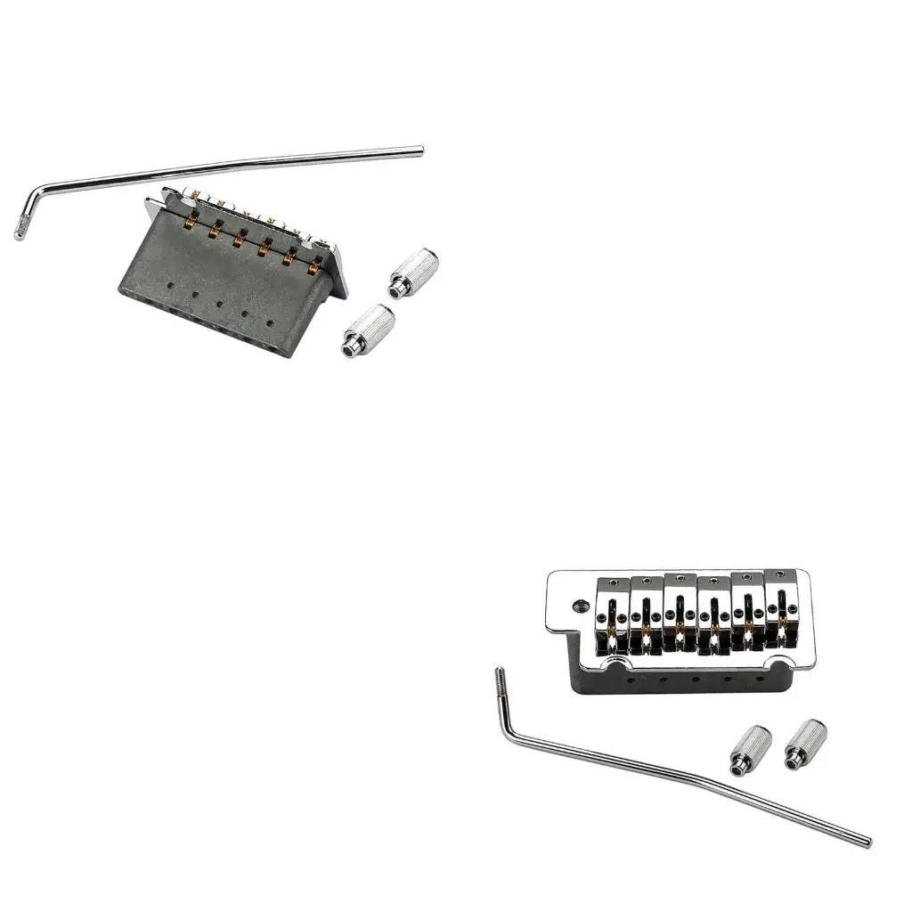 جسر سروج على شكل حرف T مطلي بالكروم سريع التركيب لأربعة سلاسل جيتار هيكل من سبائك الألومنيوم #1