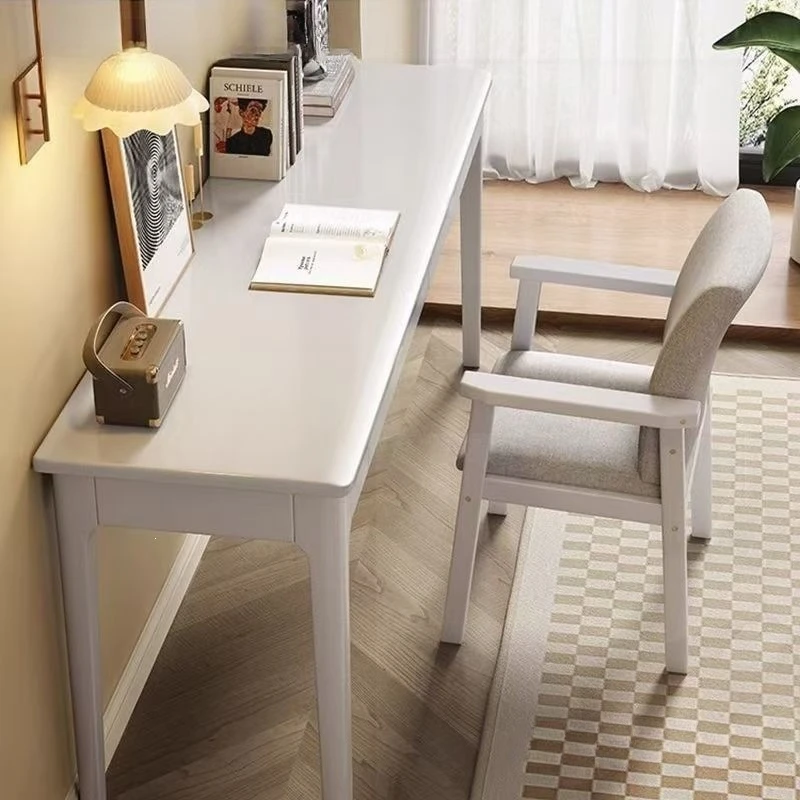 Solid wood desk small apartment bedroom long desk ultra-narrow desk primary and secondary school students study table simpledesk