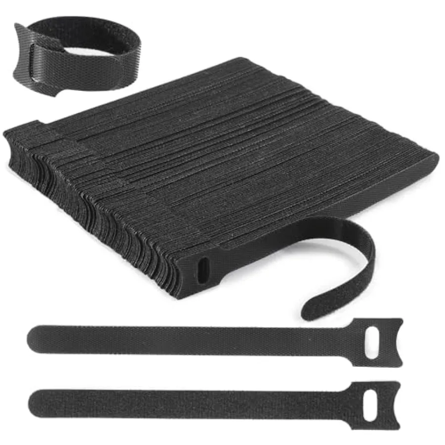

Reusable Cable Ties, 126 PCS 6 Inches Adjustable Cord Straps Wire Organizer Cord Wrap and Hook Loop Cable Management