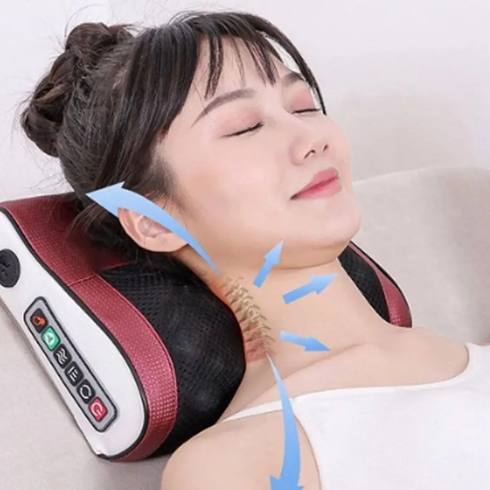 Deep Massage Electric Neck Massager Multifunctional Usage Breathable Electric Massage Pillow 8 Massage Heads US Plug - view 3