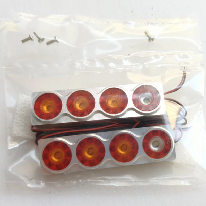 LED Simulatie Metalen Angel Eye Achterlicht voor 1/14 Tamiya RC Truck Auto Voor man Voor scania 620 3363 56352