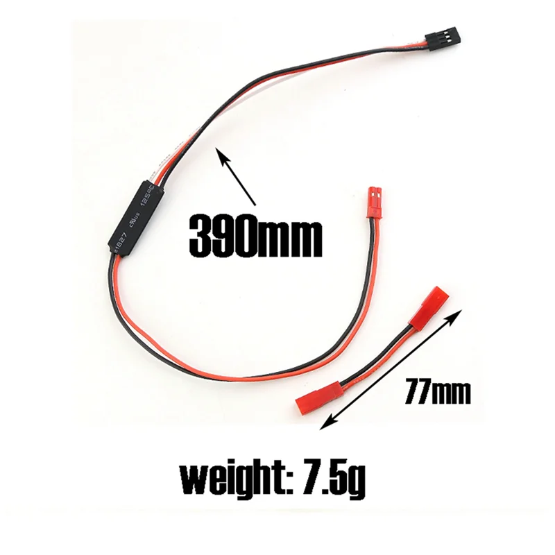 FBIL-2X RC Car Winch 3CH Remote Controller Receive Cable With Adapter Plug For 1/10 RC Crawler Axial SCX10 Traxxas TRX4