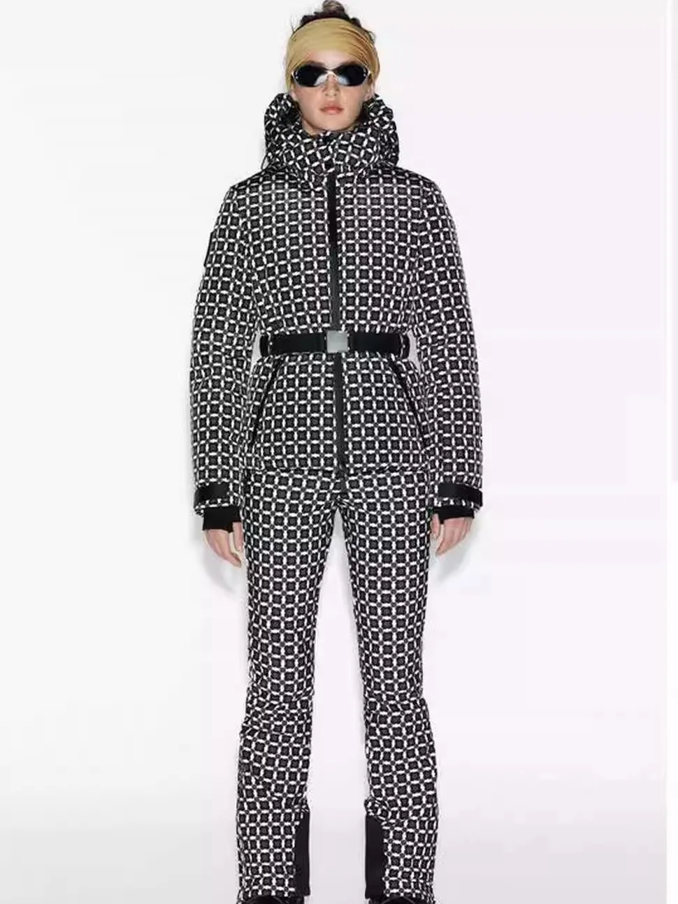 

Зимняя модная хлопковая куртка с капюшоном и принтом, узкие брюки, женская повседневная термоодежда, длинные длинные брюки све