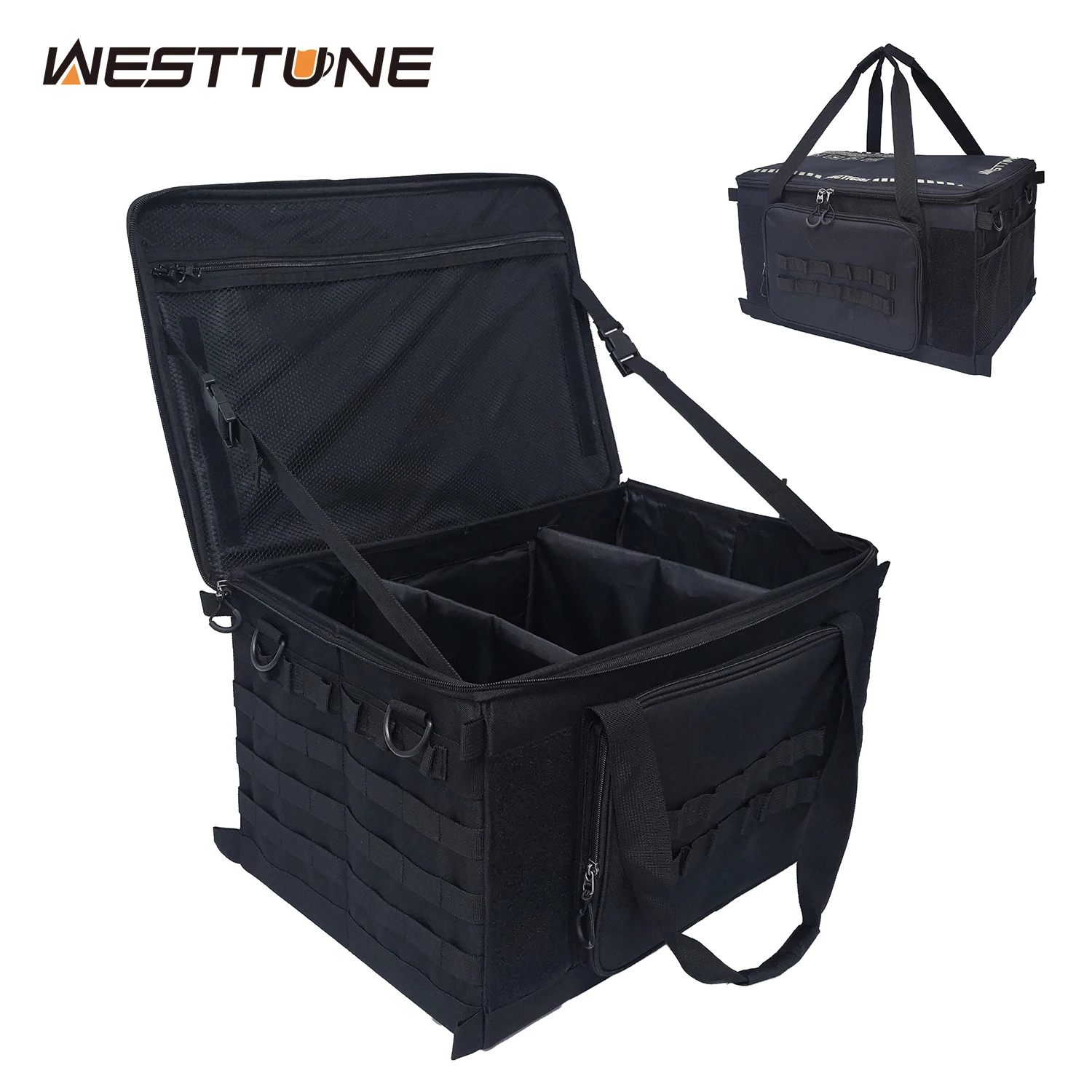 WESTTUNE 50L Outdoor Travel Organizer Folding Large Capacity Cooking Utensil Storage Bag Multifunctional Camping Equipment