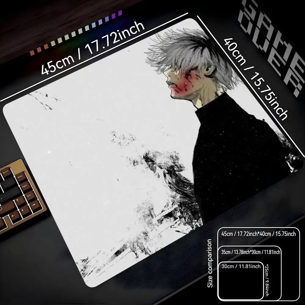 T-Tokyo G-Ghoul Anime Mouse Pad Office Computer Desk Mat Small Table Keyboard MousePad Laptop Non-slip Deskpad Home Decor Rug