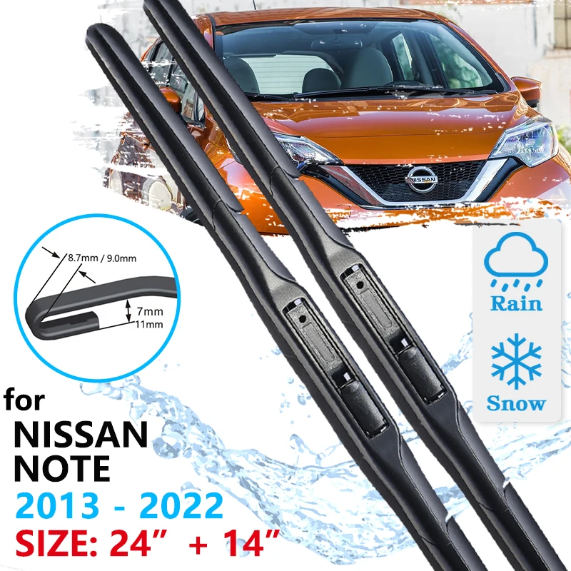 Car Front Wiper Blade For Nissan NOTE E12 Versa E13 2013~2022 Windscreen Windshield Windows Accessories 2021 2020 2019 2018 2017