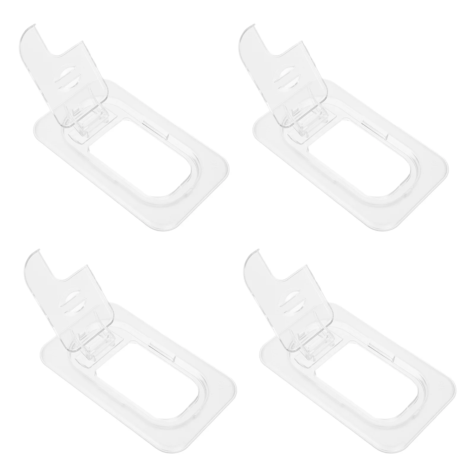 

4Pcs Clear Handled Food Pan Lids Storage Covers Jam Condiment Box Replacement Kitchen Restaurant Food Service