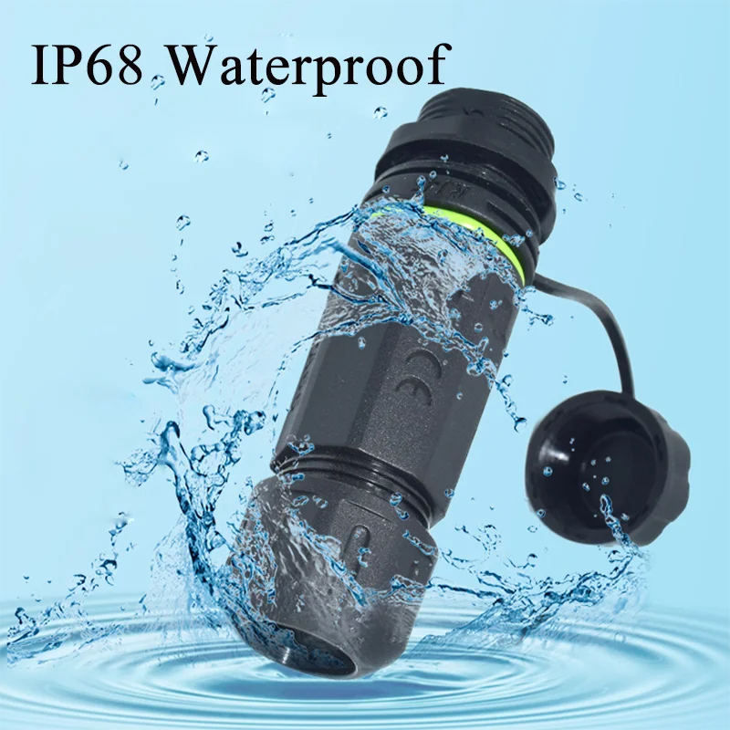 IP68 RJ45 CAT6 Cable Port Extender Adapter Connectors Waterproof RJ45 CAT5E Network Connector 8Pin 20mm Panel rj45 Ethernet Plug