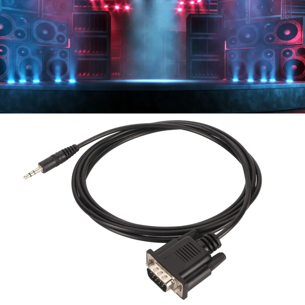 9 Pin Male Connector DB9 Male To DC3.5mm Male Cable Plug and Play Wear Resistant RS232 To 1/8 Inch Conversion Cable 1.8m / 5.9ft
