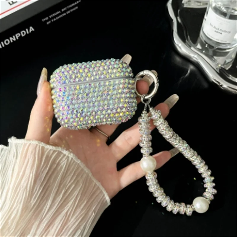 

Luxury Bling Diamonds Glitter Hard Case For Airpods Pro 1 2 3 Wireless Bluetooth Earphone Accessories Rhinestone Headphone Case