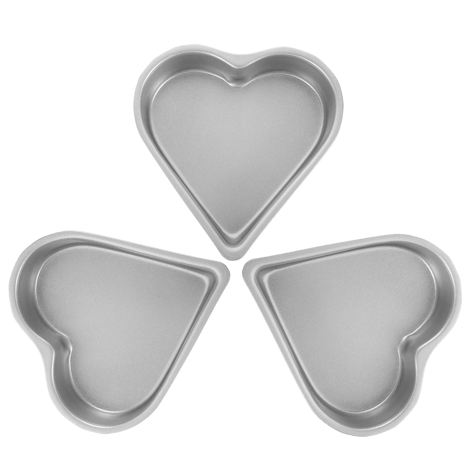 

3Pcs Heart Shaped Cake Pans Metal Pudding Molds Non-Stick Baking Molds for Muffins Egg Tarts Excellent Heat Conductivity