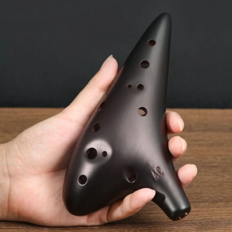12 Holes Ocarina Smoked Midrange AC Tuning Traditional Ocarina Beginner Practice Children Ocarinas Professional Music Instrument