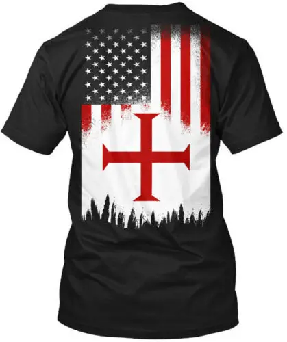 American Crusader T-Shirt Made in the USA Size S to 5XL