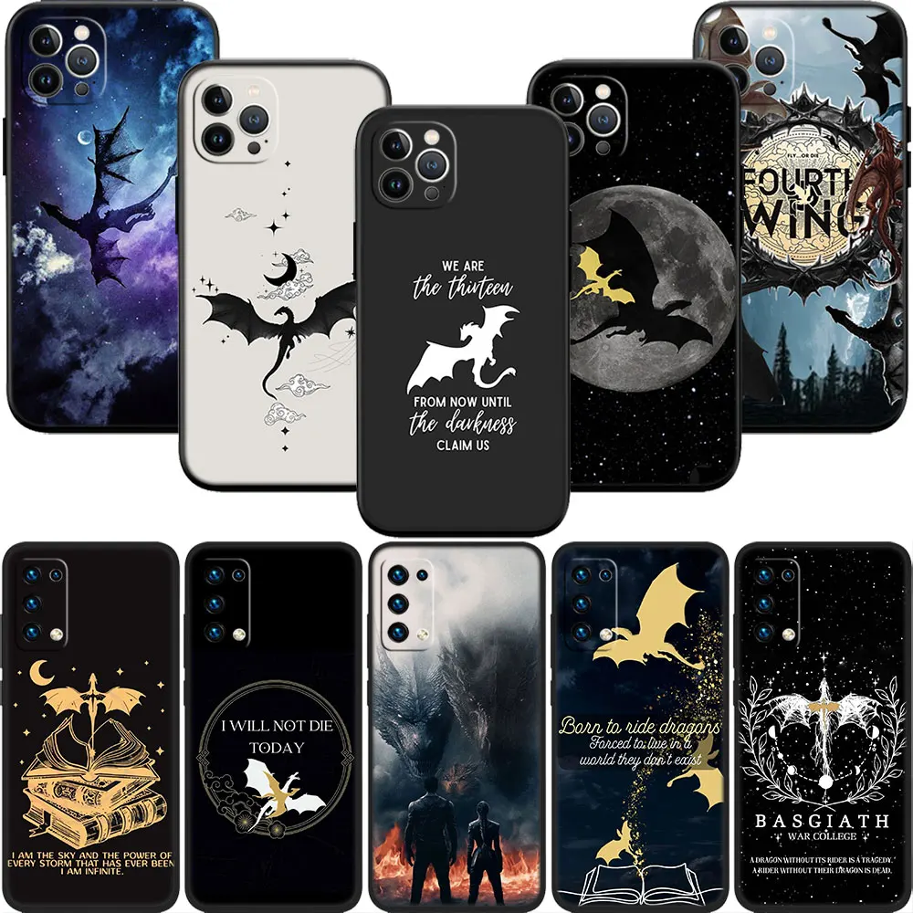 DK18 Fourth wing dragons Case for Samsung A11 A12 A13 A15 A52S A53 A55 A56 A70 A71 A72 A73 F06 F16 F56 S10 Plus S10e