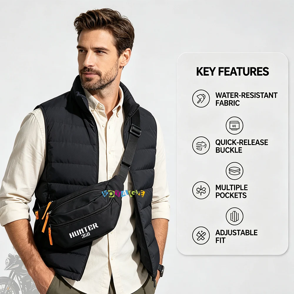 Unisex Waist Bag Commuting Waterproof Storage Motorcycle For Royal Enfield Hunter 350 Accessories Fanny Pack All Season