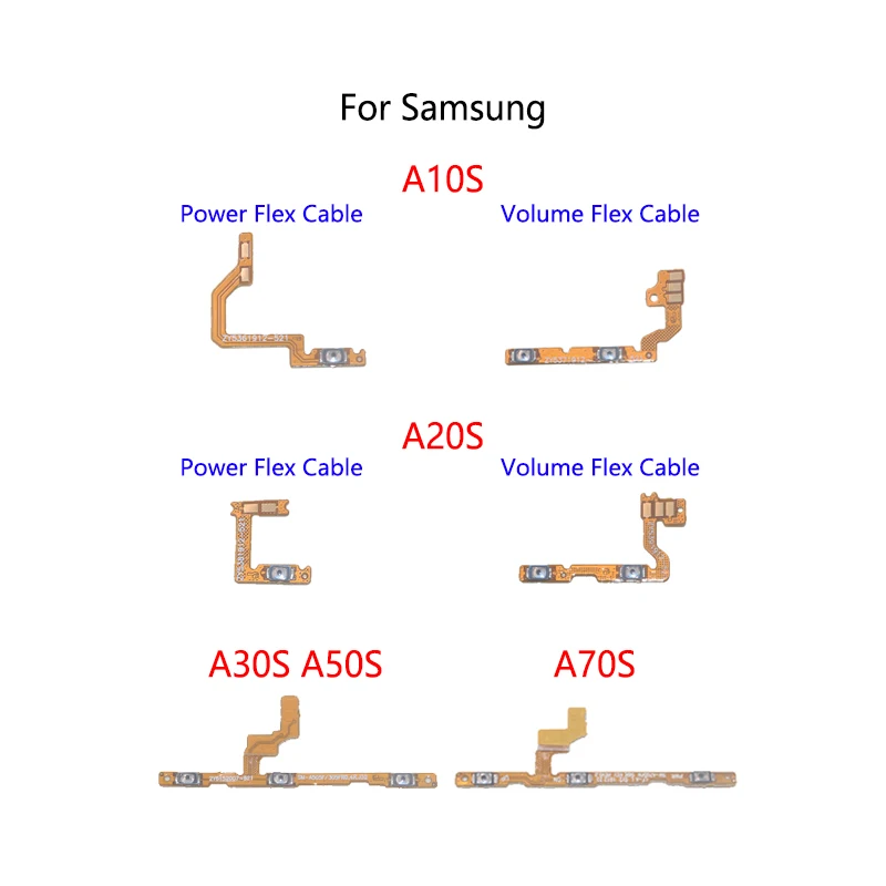 Power Button Switch Volume Mute Button On / Off Flex Cable For Samsung Galaxy A10S A107F A20S A207F A50S A507F A70S A707F