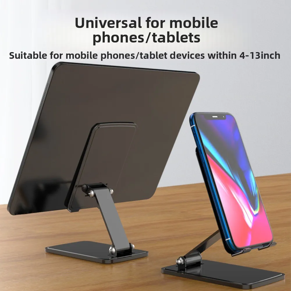 

Druable Foldable Mobile Phone Holder Portable Metal Mobile Phone Stand Non-slip Adjustable Table Cell Phone Bracket Tablet