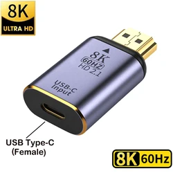 USB C Cable to HDMI-Compatible Adapter 8K 60Hz Type C to HDMI-Compatible Thunderbolt3/4 Cable to HD Connector for Macbook