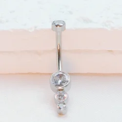 F136 Titanium Piercing belly button Septum Zircon Clicker Helix Hinged Segment belly piercing Women Charming Body Jewelry