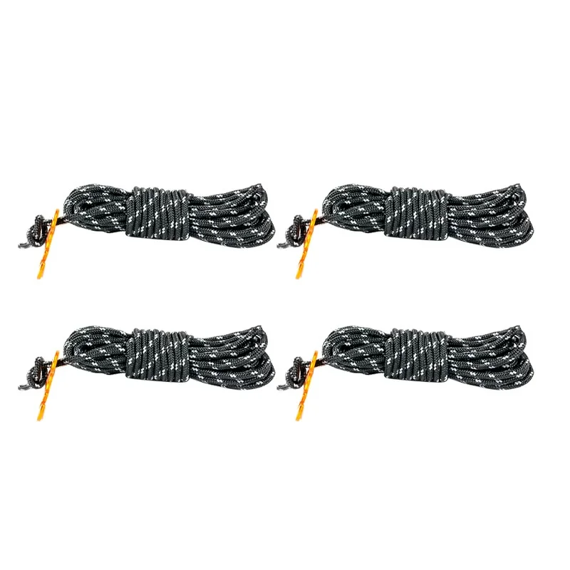 4M Outdoor Camping Guy Lines Tent Cords Reflective Rope with Aluminum Guylines Adjuster Tensioner Pouch for Tent Tarp Canopy