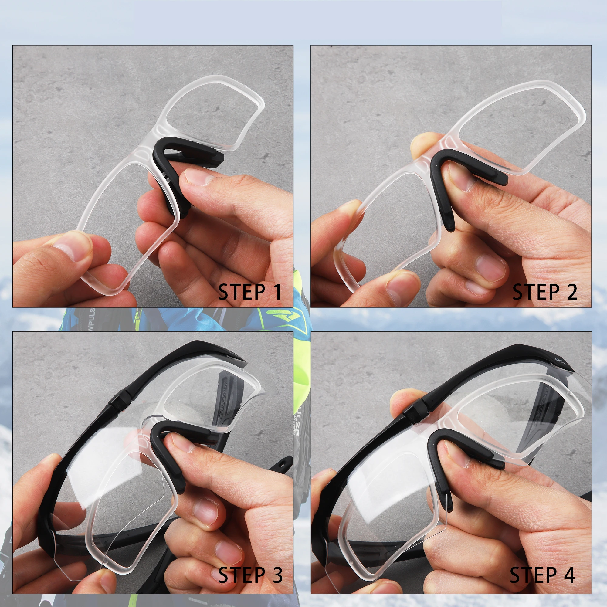 HDTAC Insert Clip-On Prescription Clip Compatible With ESS CrossBow Sunglasses (Only Clip)