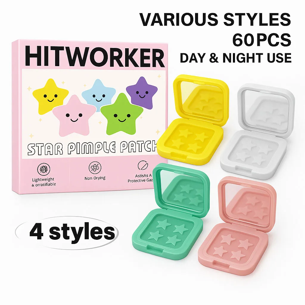 Waterproof Hydrocolloid Acne PatchesMirror Invisible 2-in-1 for Facial Cleansing & Care Essence Tool Suitable for All Skin Types