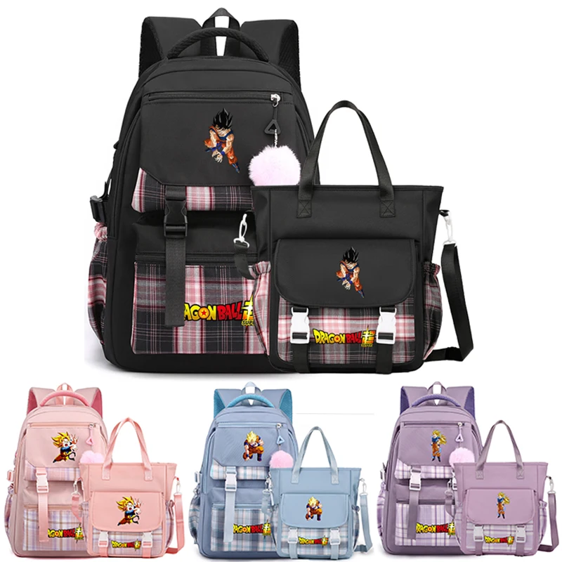 

Anime Dragon Ball Backpack Set for Girl Boy Back To School Schoolbag Teen Student Knapsack Ladies Goku Shoulder Bag Laptop Bag