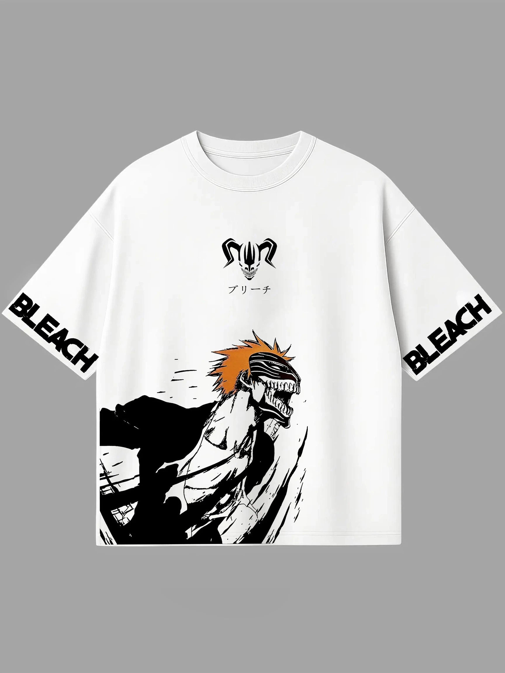 Bleach T-shirt Vintage Loose Oversized Unisex Print T-shirts for Men Women Fashion Hip Hop high quality Comfortable soft Couples