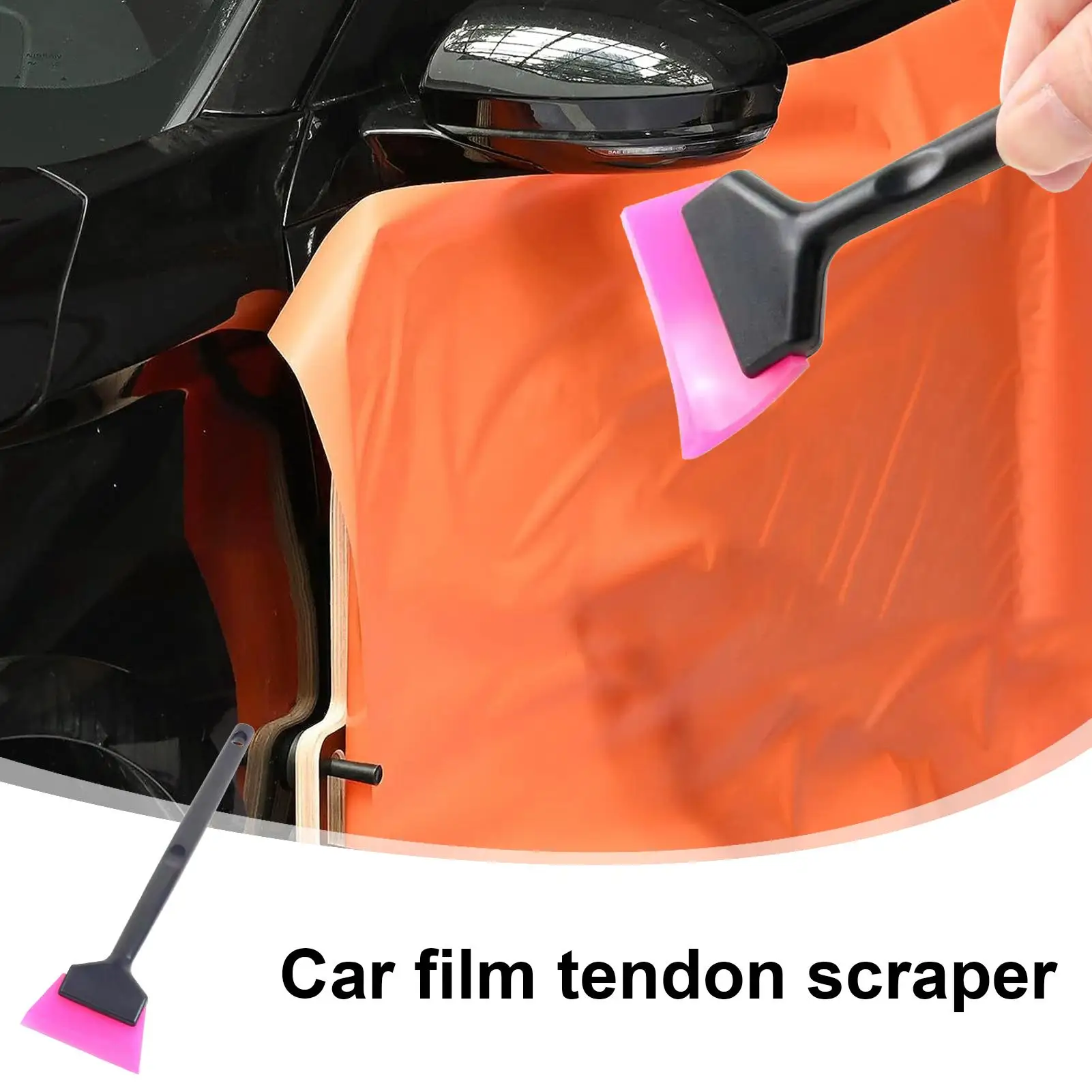 1PC Small Window Tint Mirror Squeegee Different Softness Rubber Blade Scraper Car Corner Windshield Handheld Cleaning Tool