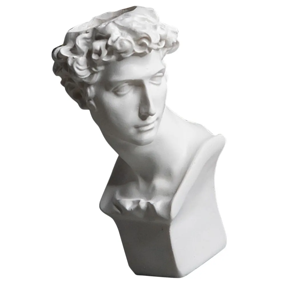 

David Statue Pen Holder Resin Flower Vase Greek Decor Minimalist Planter Desk Organizer Home Office Crafts PH170401B