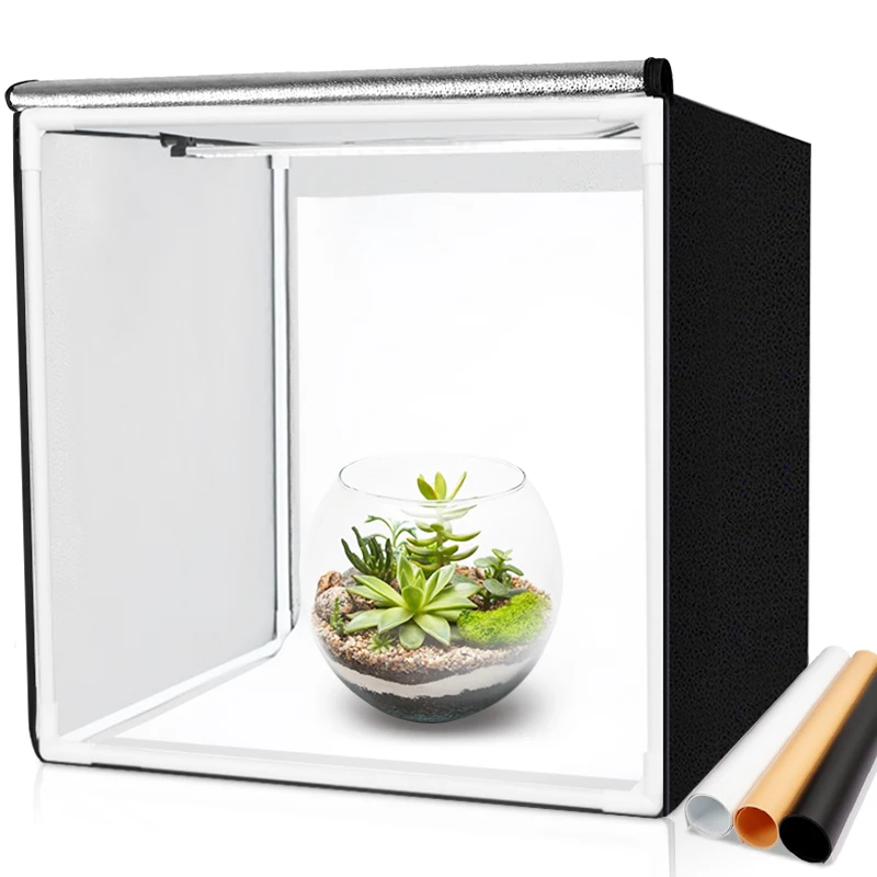 Portable Soft  Photo Light Box Tent with 3 Color Backgrounds for Studio Photographer Box LED Lights