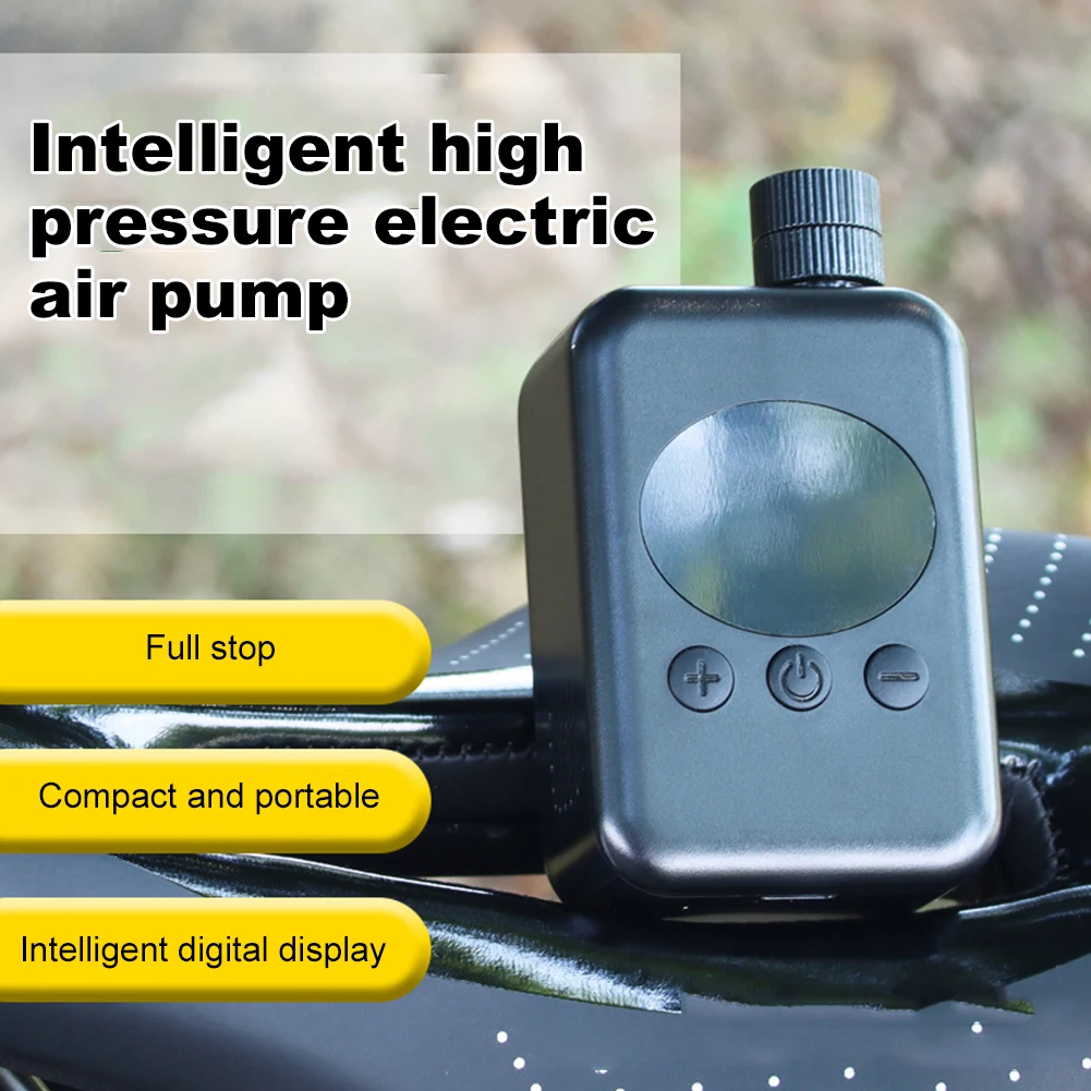 Bike Electric Air Pump Rechargeable Tire Inflator with Digital Pressure Gauge Portable Air Compressor 150PSI Wireless Air Pump