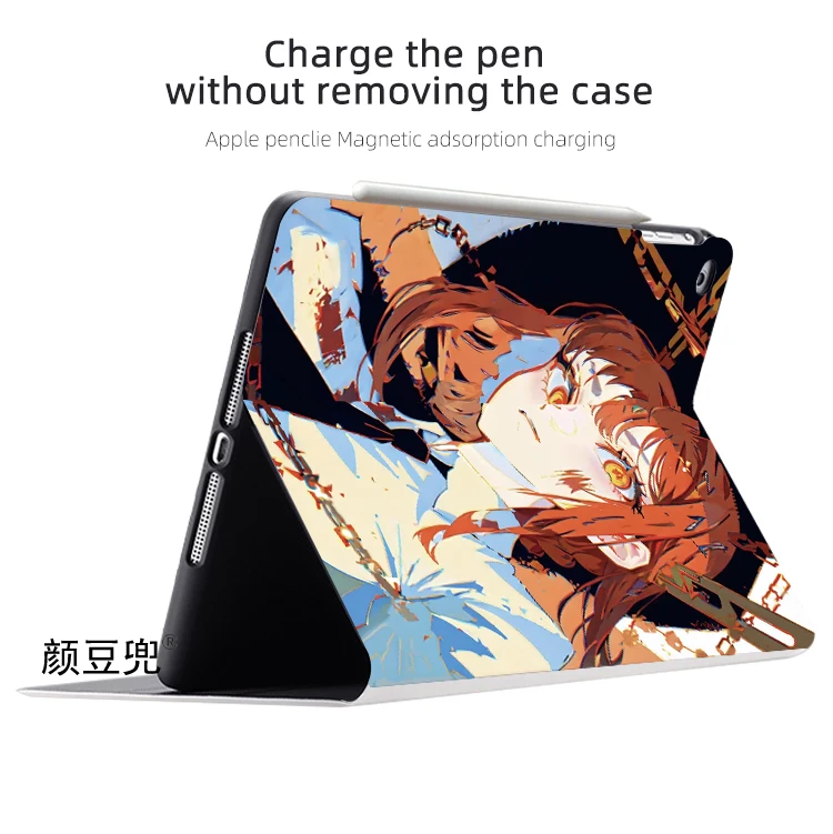전기 톱 남자 애니메이션 Makima 케이스 iPad Air 4 5 6 10.9 미니 5 6 7 2022 12.9 케이스 실리콘 iPad Air 11 13 in 10th Pro13 i