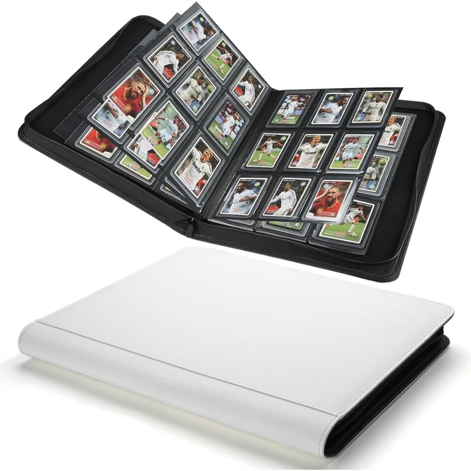 

Toploader Binder 9-Pocket Pages Sleeves Hold 288 Cards, Card Holder for Trading Cards, White