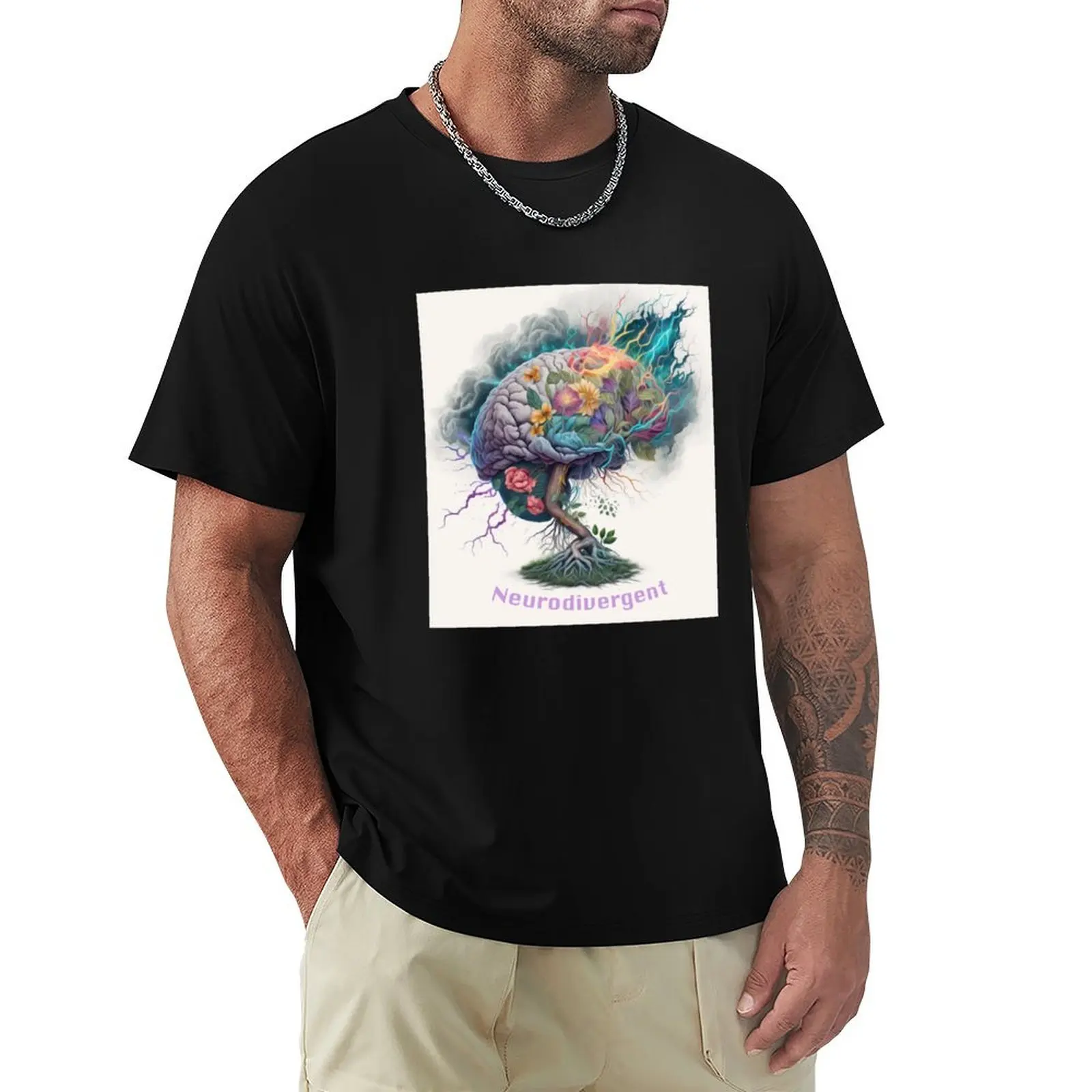 Neurodivergent T-Shirt man t shirt cotton high quality T-Shirt