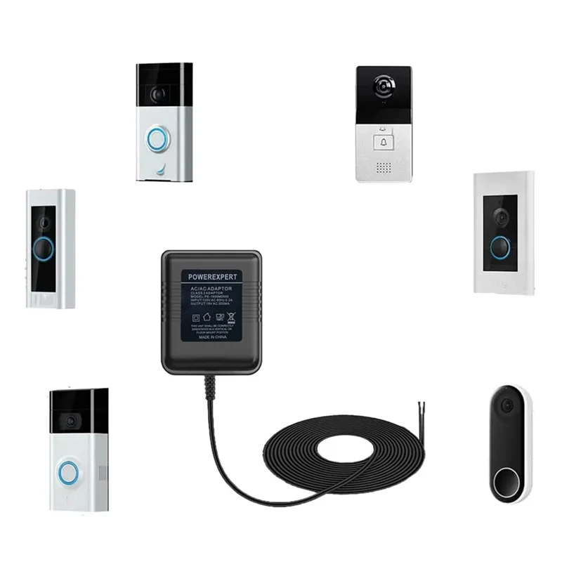 A74E-FOR Zmodo Doorbell สําหรับแหวนวิดีโอ Doorbell Pro/2 18V AC 500Ma Doorbell Adapter สายไฟ