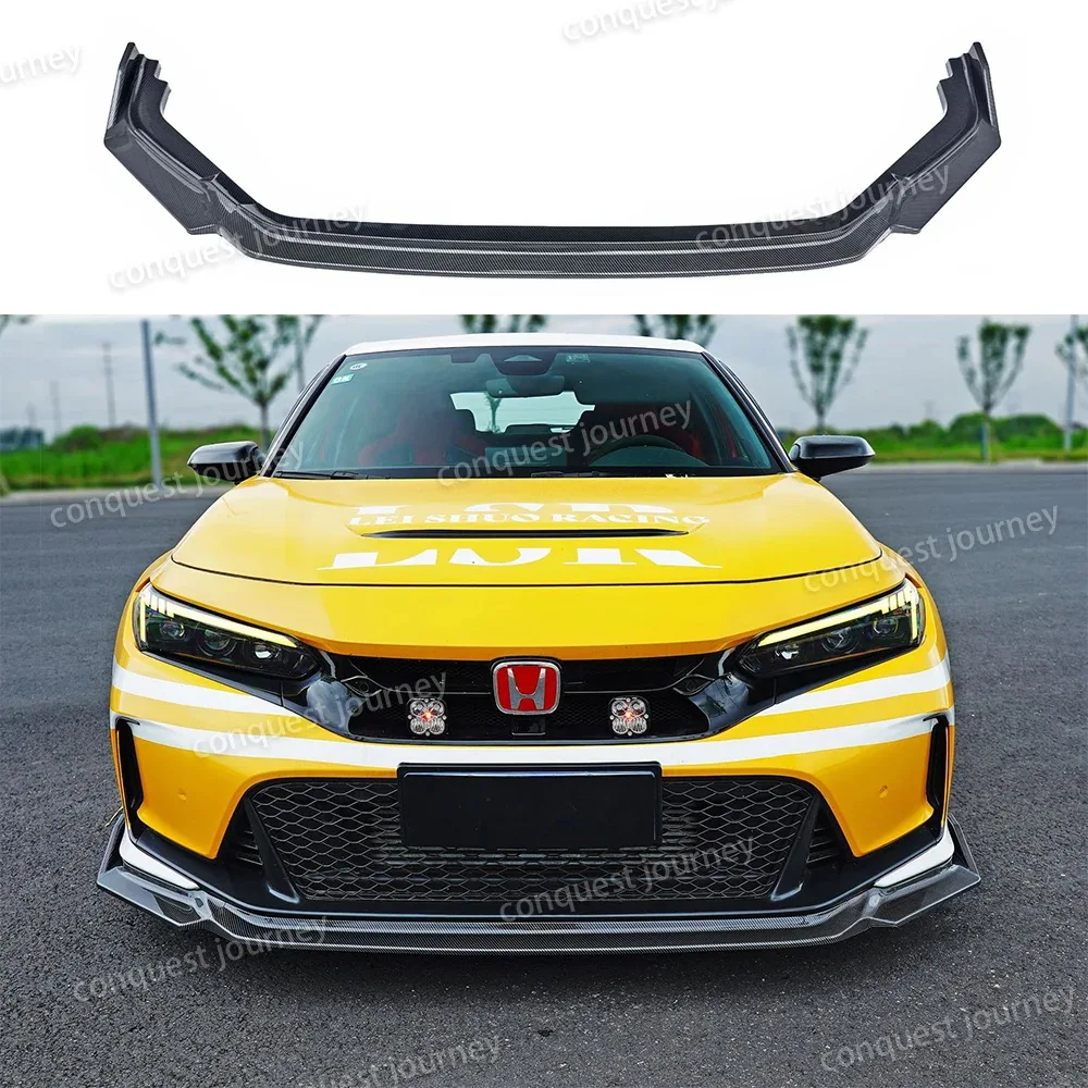 لهوندا سيفيك FL5 2022 + الجبهة الشفاه الخائن سيفيك نوع R ABS ألياف الكربون الجبهة الشفاه طقم هيكل السيارة هوندا اكسسوارات