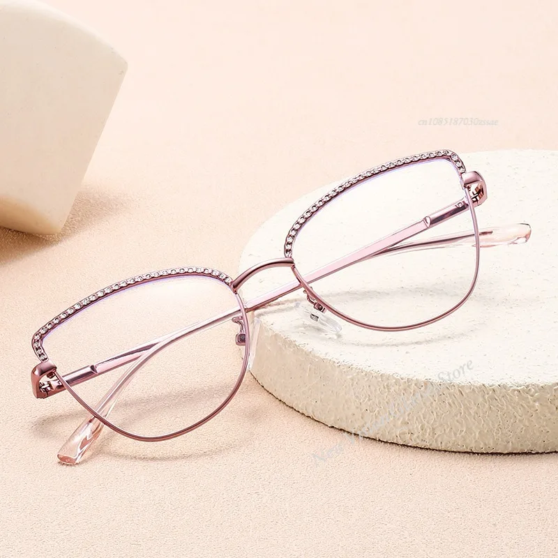 Shine Cat Eye Blue Light Blocking Glasses for Women Optical Spectacle Eye Protection Computer Eyeglasses Fashion  Eyewear