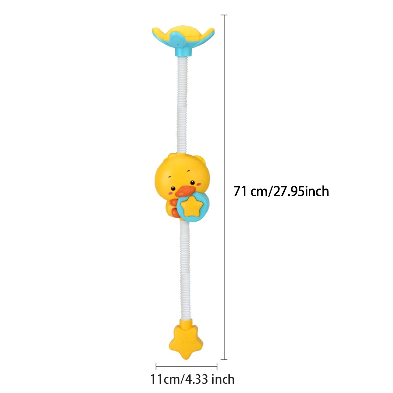 New Cute Duck Shower Electric Bath Toy for Kids Interactive Water Spray Play Game Sensory Toys Bathtime Fun Gift for Toddlers