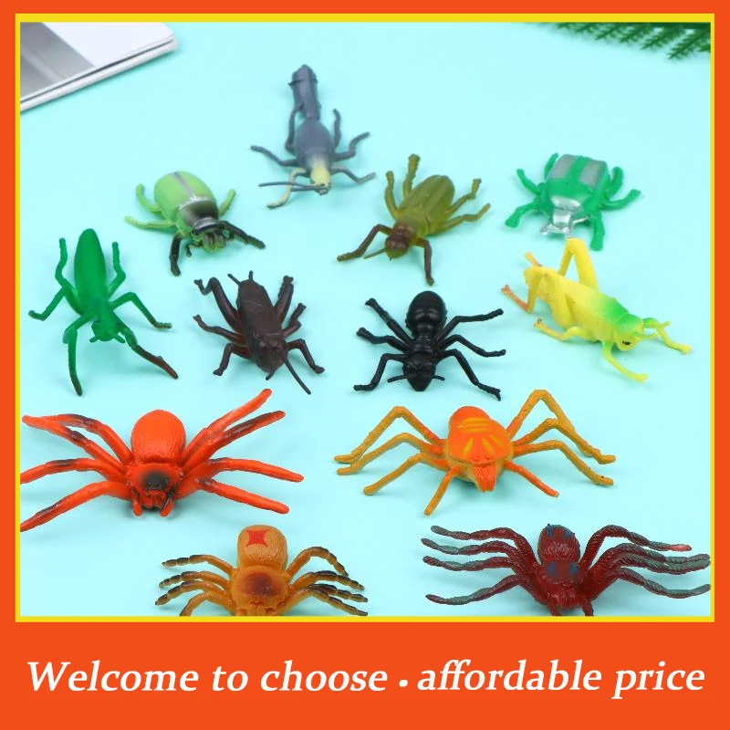 

TH 1pc Realistic Bug Figures Spider Scorpion Toy Set Spider Scorpion Action Figures For Kids Educational Party Favors Prank Prop
