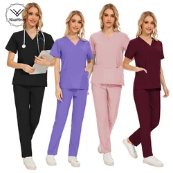 Beautician Work Clothes Scrub Suit for Women Wholesale Medical Scrubs Uniform Set Medical Accessories Hospital Nurse Uniform New