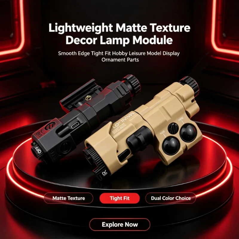Big Press Buttons Decor Lamp Module Shockproof Hard Shell Hobby Leisure Model Decor Accessory Smooth Edge Ornament Parts