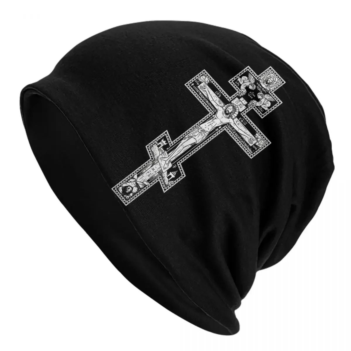 Orthodox Cross Bonnet Hat Fashion Street Skullies Beanies Hats Christ for Men Women Spring Head Wrap Cap