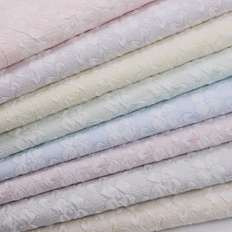 

Macaron Relief Bubble Fabric Lightweight Three Dimensional Cotton Down Jacket Material Small Fragrance Style Puffer Coat Fabric