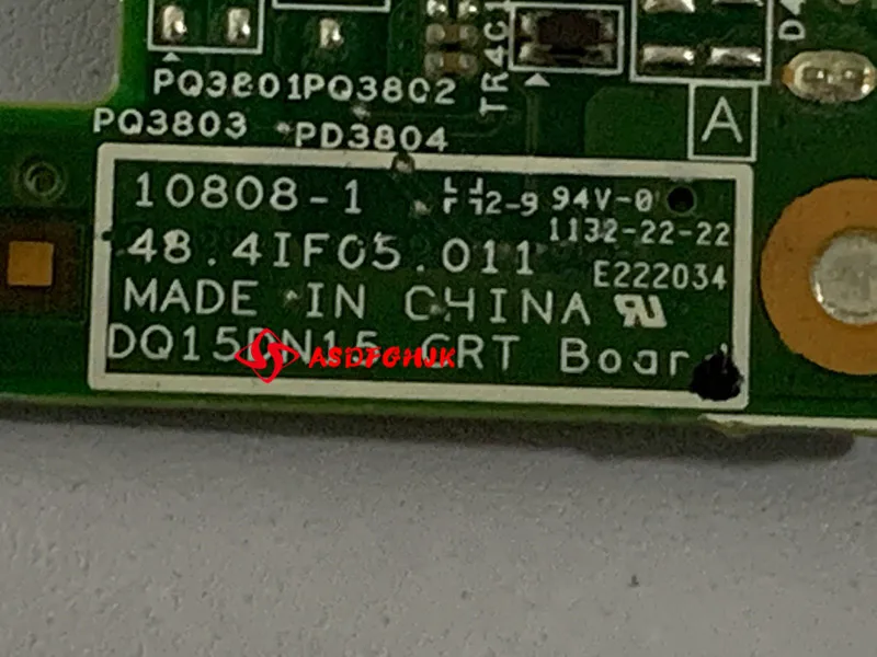 Original FOR DELL INSPIRON N5110 48.4IF05.011 DQ15DN15 CRT BOARD Power Jack port Board VGA USB2.0 Works perfectly