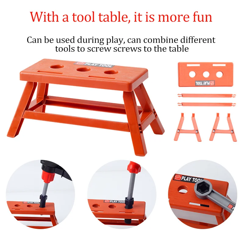 Boîte à outils de perceuse électrique pour enfants, jouets de démontage et d'assemblage électriques, outils de réparation de simulation pour bébé, vis pour enfants, 42 pièces