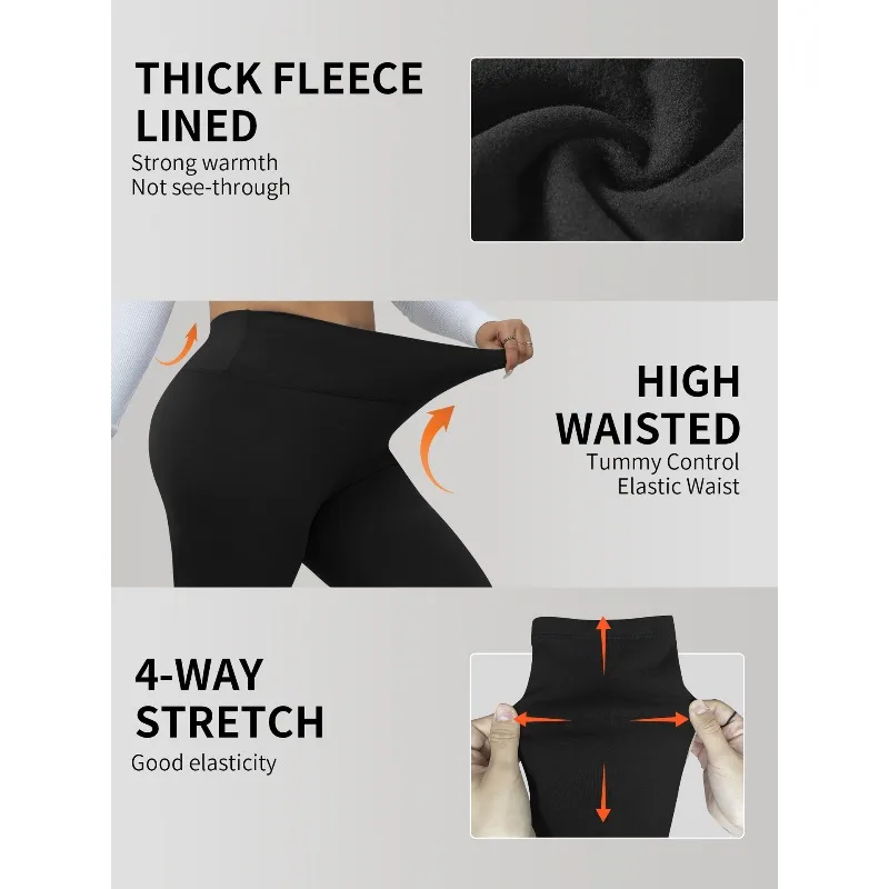 مفتوحة المنشعب حجم كبير النساء طماق الحرارية عالية الخصر بعقب رفع اليوغا السراويل صوف مبطن شتاء دافئ ضيق تجريب اللياقة البدنية
