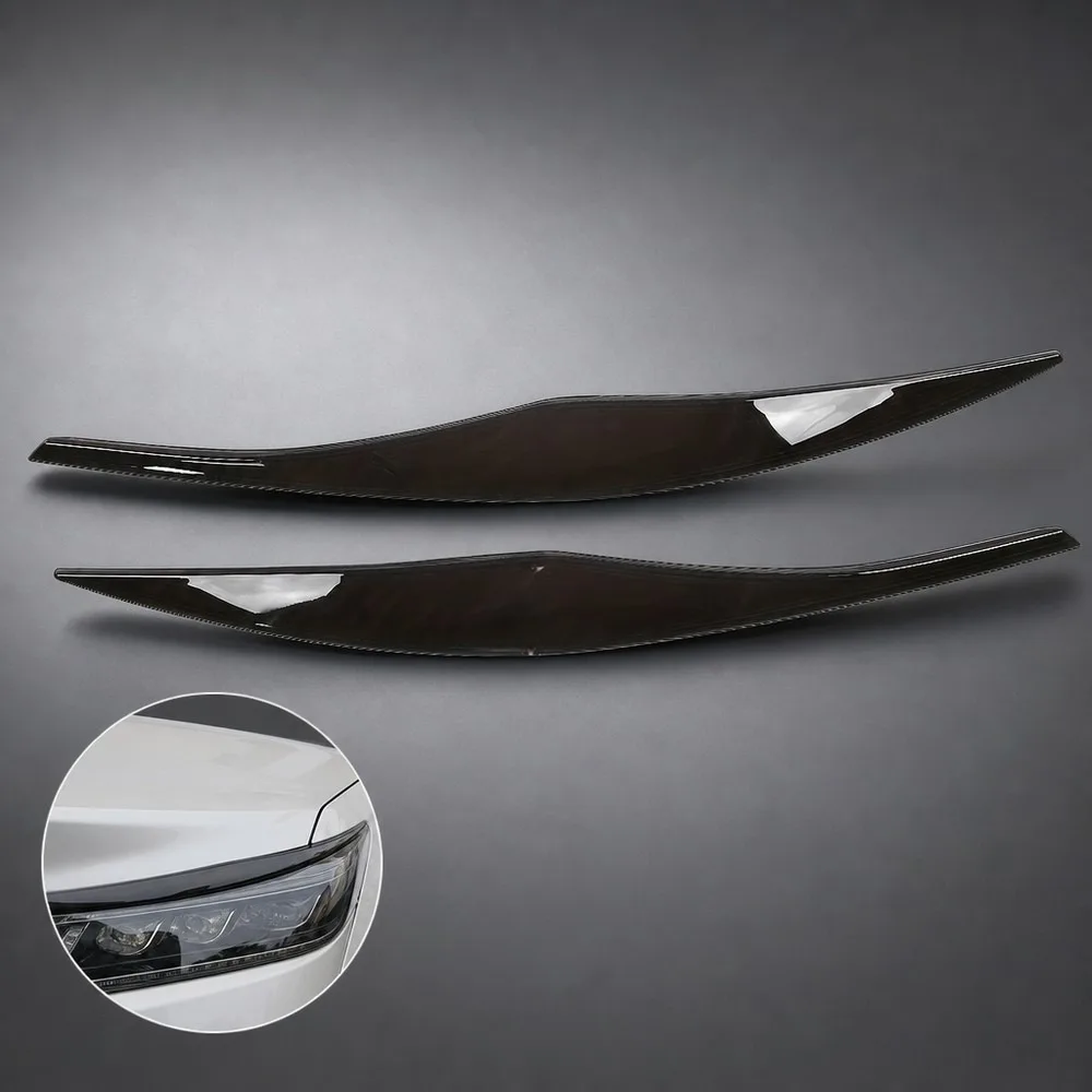 For BMW 3 Series E90 E91 2005-2012, 1 Pair Decorative Headlight Eyebrows Trim, Exterior Accessories Cross-Border