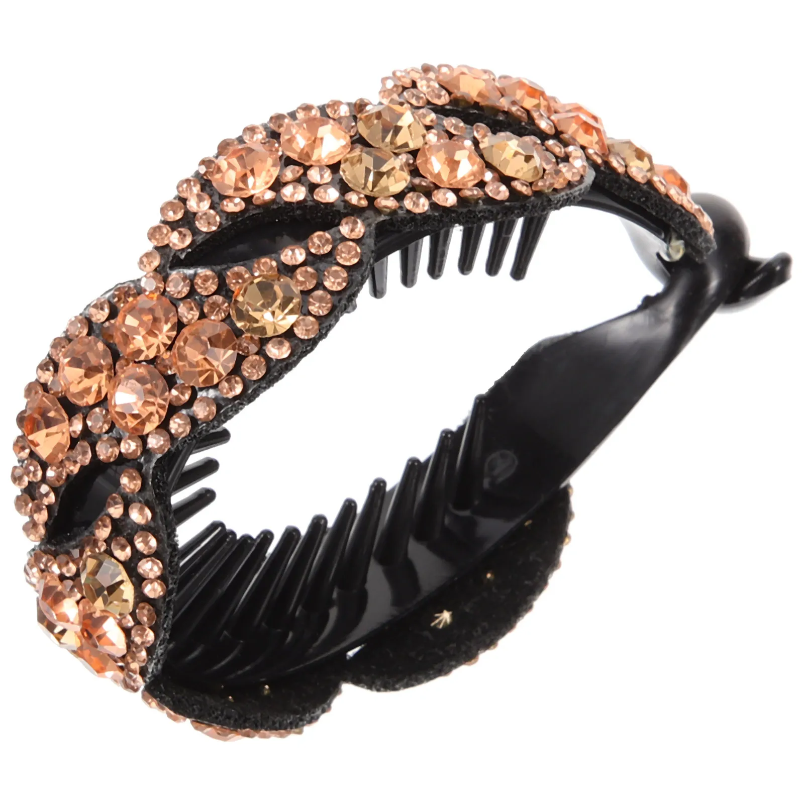 

Hair Clip Ponytail Holder Banana Shaped Beads Women Barrette Fashion Hair Claw Party Dance Accessory